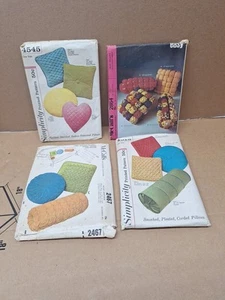 Vintage Pillow Sewing Patterns - Lot of 4, 1960s and 1970s - Picture 1 of 10