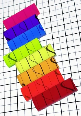 8 DIFFERENT COLORS 1” DIAMETER x Nominal 3" LONG CLEAR ACRYLIC RODS (2 7/8"LONG) - Image 1 of 4