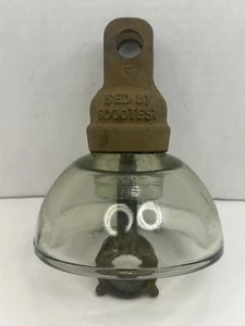 Vintage elektrischer Hochspannungsisolator mit Glas 5.000 Test 10.000 Pfund - Bild 1 von 13