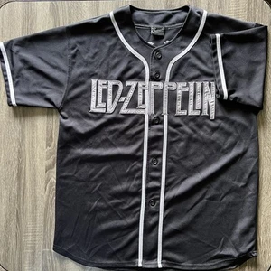 Vintage Bravado Led Zeppelin Baseball Jersey Black Size XL Rock Band Music - Picture 1 of 9