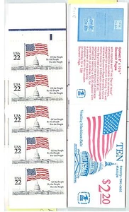 US 2116a BK 145 Flag over capital vending booklet of 10-22-c Plate No 1 MNH - Picture 1 of 1