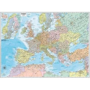 Carta GEOGRAFICA MURALE EUROPA, DIM.91X70cm. DA BELLETTI EDITORE SCALA 1:5500000 - Imagen 1 de 1