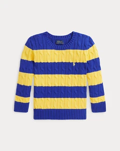 Polo Ralph Lauren Boys Striped Cable-Knit Cotton Sweater (Size 3) - Picture 1 of 3