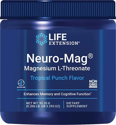 Neuro-Mag® L-treonato de magnesio (punche tropical), 93,35 gramos Foto 1 de 4