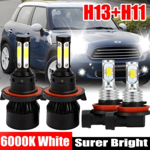LED Headlight & Fog Light Bulbs Kit For Mini Cooper Countryman/Paceman 2011-2016 - Picture 1 of 14