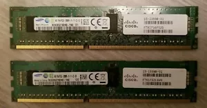 8GB Samsung 2 x 4GB PC3L-128000R DIMM 15-13598-01 M393B5270DH0 - YK0 ECC RAM - Picture 1 of 1
