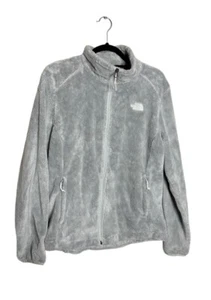 The North Face Womens Osito Fuzzy Fleece Jacket Silver Gray Sz Lrg - Picture 1 of 7