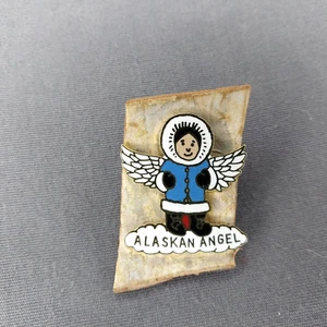 Alaskan Engel 1,25" Pin Eskimo Inuit mit Flügeln - Bild 1 von 2