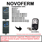 Télécommande compatible NOVOFERM MNHS433-02, MNHS433-04 433,92 MHz.