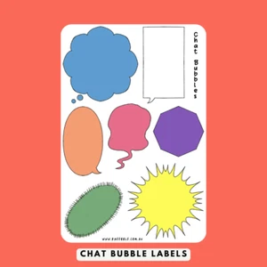 Speech Manga Comic Bubbles Labels Stickers - Picture 1 of 5