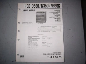 Sony - HCD-D560/N350/N350K,ORIGINAL Service Manual Sony Compact Disc - Bild 1 von 1