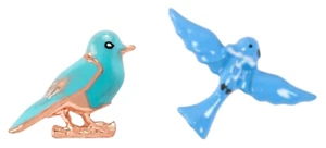 Origami Búho AZUL DE LA FELICIDAD PÁJARO AZUL Esmalte Flotante ANIMAL Dije - Imagen 1 de 4