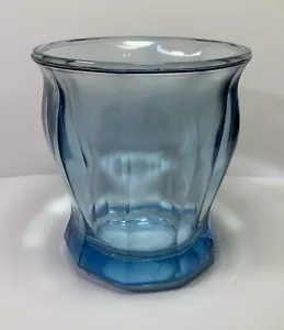 Vaso in vetro pesante 10 lati ICE BLUE 6" - Foto 1 di 9