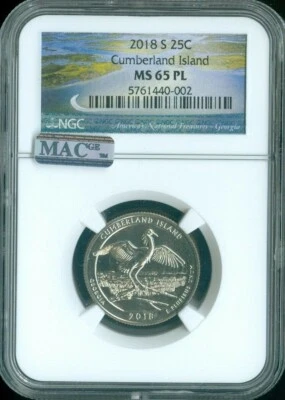 2018-S Cumberland Island Quarter NGC MS-65 PL Quality✔️ - Image 1 of 2