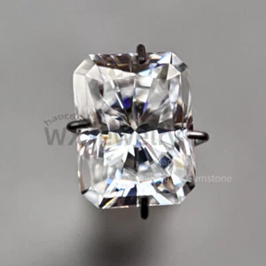 Radiant Cut White D Color Genuine Moissanite Loose Stone VVS1 For RING Jewelry - Picture 1 of 12