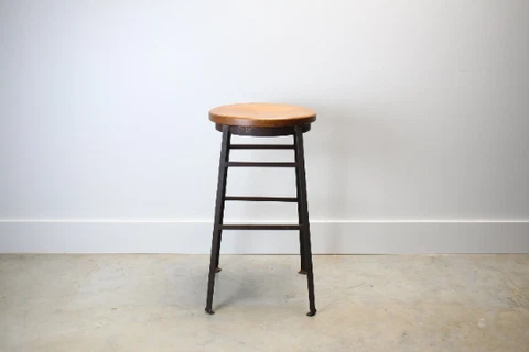 Vintage drafting type iron stool Cover