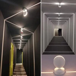 Alféizar de ventana LED de 360 grados haz de luz línea de marco de puerta pasillo lámpara de pared Schw - Imagen 1 de 22
