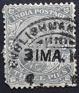 c.1911 India 3P bluish grey KGV stamp Englishman cancel - Picture 1 of 2