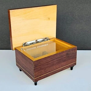 Vintage Swiss REUGE movement Music Box Wood Inlay - Picture 1 of 12