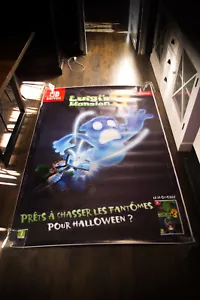 LUIGI'S MANSION B grande poster videogioco vintage francese originale anni 2020 - Foto 1 di 7