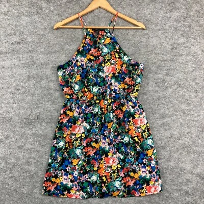 Vestido para mujer Forever 21 talla M mediano pequeño multicolor floral línea A 13802 Foto 1 de 4