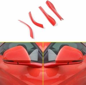 Red Rearview Side Mirror Pedestal Bottom Cover Trim for Ford Mustang 2015-2017 t - Picture 1 of 8