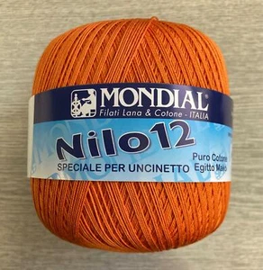 Mondial Nilo Egipcio Ganchillo de Algodón Hilo Talla 12-122 Naranja - Imagen 1 de 2