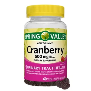 Spring Valley Adult Gummy Cranberry Dietary Supplement 500 mg 60 Gummy - Picture 1 of 4