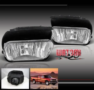 03-06 CHEVY SILVERADO/02-06 AVALANCHE BUMPER DRIVING CHROME FOG LIGHT KIT W/BULB - Picture 1 of 1
