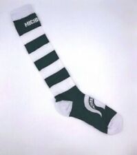 Large Official NCAA Michigan State Spartans Long Striped Socks
