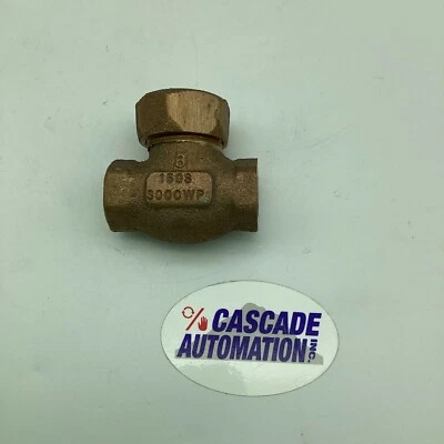 CRANE BRASS CHECK VALVE 1/4" SCR 27TF - Image 1 of 4