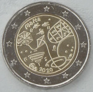 2 Euro Gedenkmünze Malta 2020 Kinderspiele mit Münzzeichen unz. - Bild 1 von 1