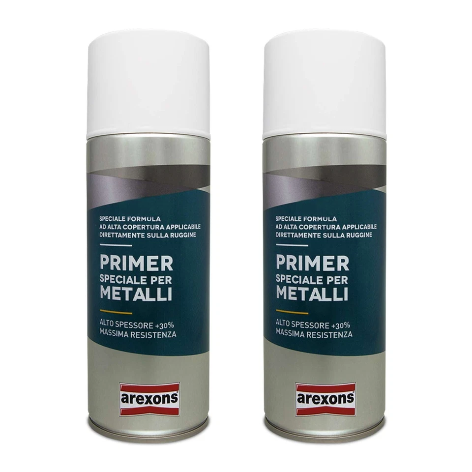 Fondo Riempitivo Primer Spray Speciale per Metalli Arexons - 2 x 400ml (800ml)