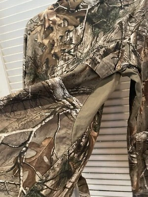 Camisa de camuflaje pelirroja para mujer pequeña ventilada bolsillos cazador a presión algodón lycra Foto 1 de 4