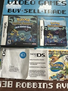 NICE Nintendo DS Pokémon Mystery Dungeon Blue Rescue Team Case And Manual - Picture 1 of 4