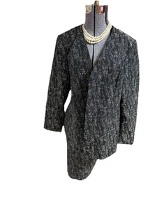 NEU $ 320 Calvin Klein Rock Anzug Größe 18W zweiteiliges Set Baumwollmischung Taschen NEU - Bild 1 von 24