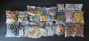 Vintage Cloisonné & Metallic Bell Bead Collection – 1 lb 15.6 oz Holiday Lot - Picture 1 of 9