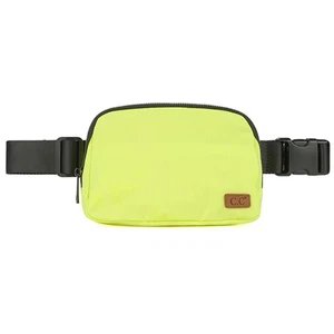 C.C Neon Lime Cross Body Waterproof Mini Fanny Belt Sling Bag - Picture 1 of 4