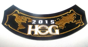 ⭐HARLEY DAVIDSON OWNERS GROUP HOG H.O.G. 2015 VEST SNAKE SKIN ROCKER PATCH - Picture 1 of 2