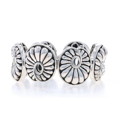 Lagos Chi Chi Large Fluted Panel Link Bracelet 7" - Sterling Silver 925 Foto 1 de 4