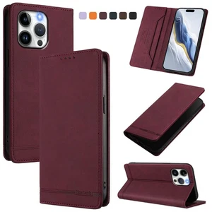 For Infinix Motorola Magnetic Leather Card Wallet Case Flip Stand Phone Cover - Picture 1 of 24
