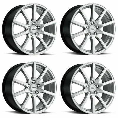 Комплект из 4 колес 16 дюймов Voxx Este Bright Silver ободы 16x7 5x100 5x4,5 40 мм - Изображение 1 из 4