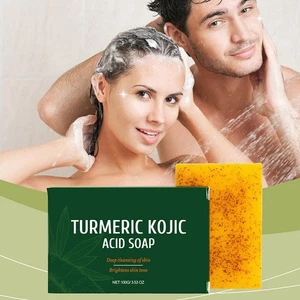 Sapone all'acido cogico alla curcuma sapone sbiancante macchie scure pelle schiarente ✲ - Foto 1 di 11