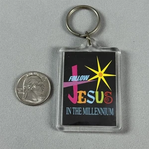 Follow Jesus In The Millennium Religious Keychain Key Ring #55506 - Picture 1 of 2