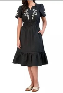 French Connection Embroidered Dress, Women's Size XS - Blackout - Picture 1 of 3
