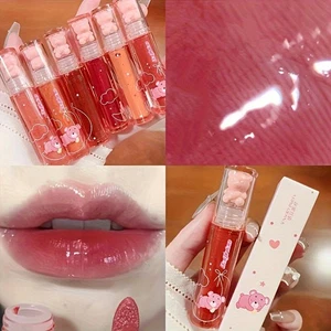 6-Farben Lippenglasur Set Cute Bear Glossy Jelly Tint Langanhaltend Wasserdicht - Bild 1 von 25