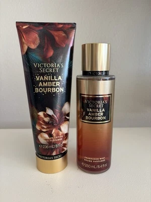 Victoria's Secret Vainilla Ámbar Bourbon Body Mist & Lotion Set Nuevo Foto 1 de 2