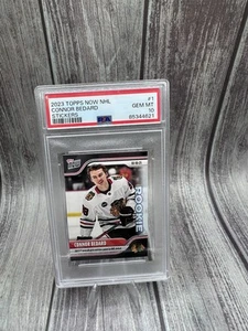 2023-24 Topps Now NHL Stickers /29357 Connor Bedard #1 PSA 10 GEM MT Rookie RC - Picture 1 of 10