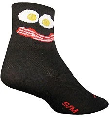Calcetines de ciclismo de microfibra SockGuy Classic Breakfast de 3" con ajuste resistente a ampollas Foto 1 de 1