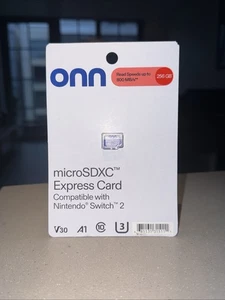 Tarjeta Onn MicroSD MicroSDXC Express 256 GB compatible con Nintendo Switch 2 RÁPIDO - Imagen 1 de 2